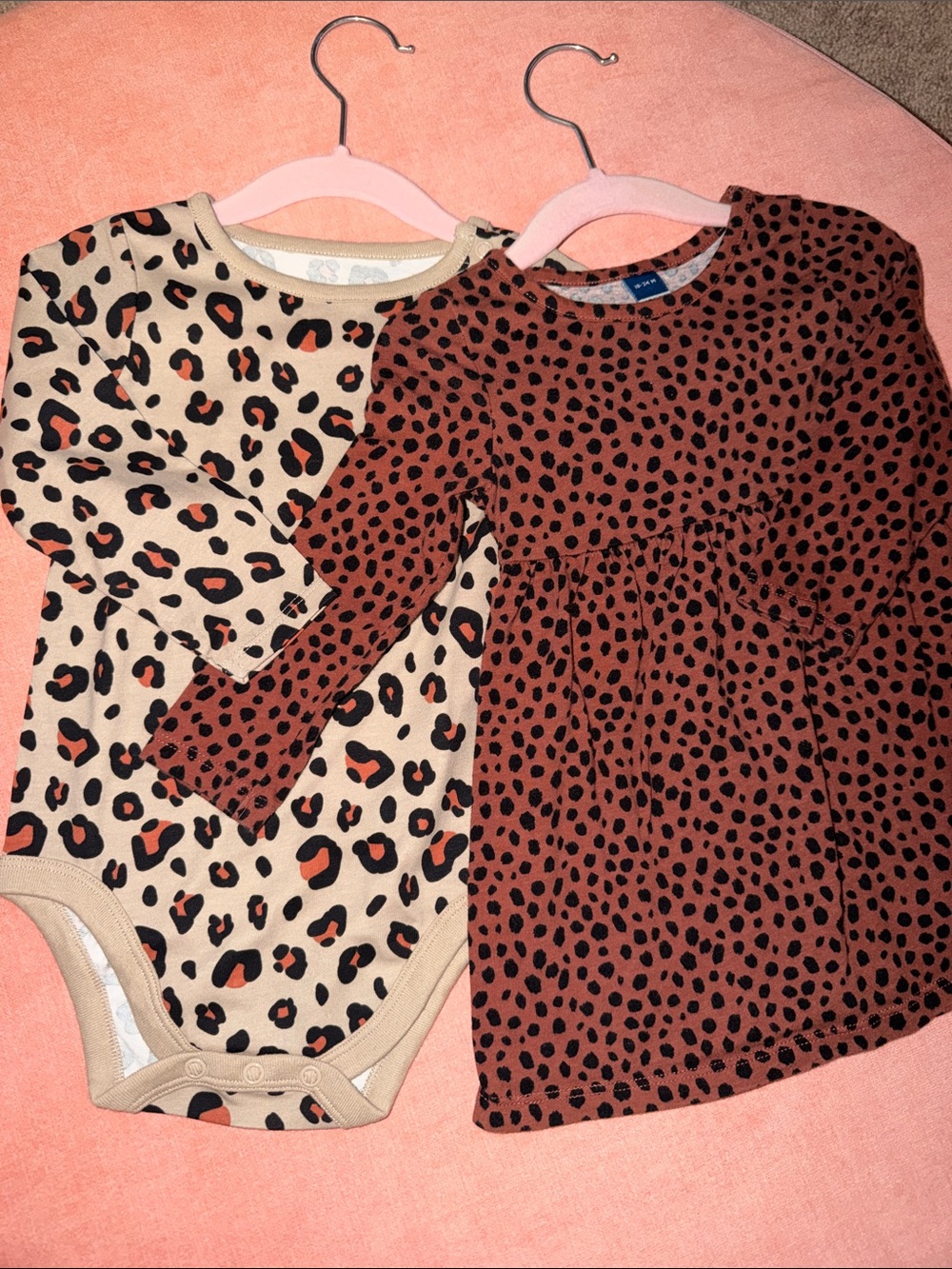Toddler Leopard Print One-Piece and Dress Set